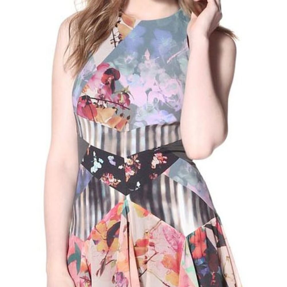 Nicole Miller Multi-Print Dress, Size U.S. 8